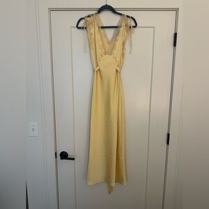 Rumored Yellow Dress with Lace Detail